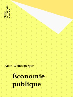 cover image of Économie publique